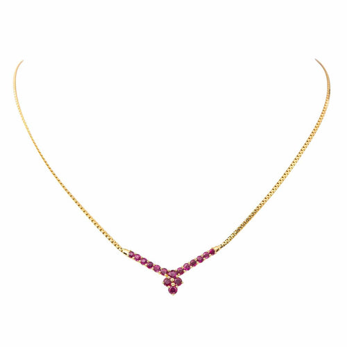 Collier Collier Or jaune Rubis 58 Facettes 4190789CN