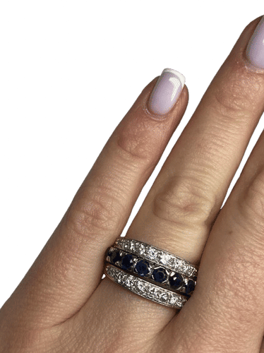 Bague 51 Bague amovible or diamants rubis saphirs 58 Facettes 240206