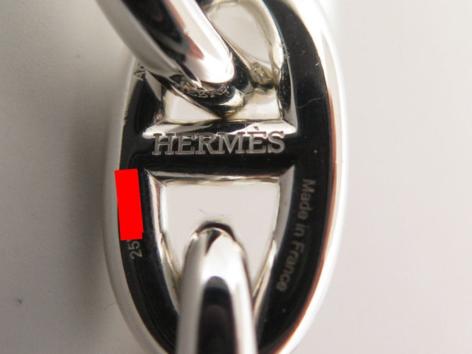 bracelet HERMES chaine d'ancre gm h101672b 12 maillons argent 70gr