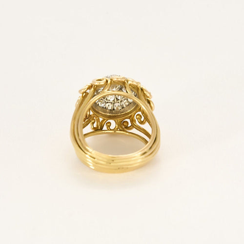 Bague 51 Bague en Or jaune & blanc 18k Diamant 58 Facettes SEN2429X2