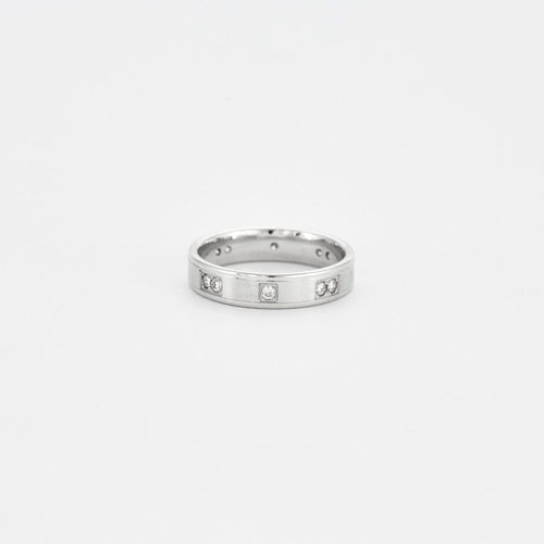 Bague Alliance or blanc diamants 58 Facettes LP368/10