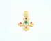 Pendentif Pendentif croix en or jaune et pierre précieuse 58 Facettes 8373