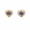 Boucles d'oreilles Boucles d'oreilles en or jaune serties de saphirs et de diamants 58 Facettes 17397