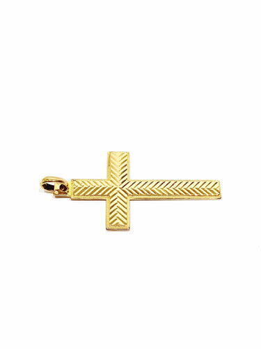 Pendentif Croix en or rose 58 Facettes