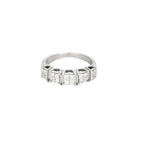 Bague 49.5 Bague la princesse en or blanc et diamants 58 Facettes LP264/13