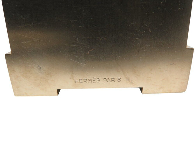 Montre vintage set HERMES pendule + briquet de table cubique plaque or clock & lighter 58 Facettes 267300