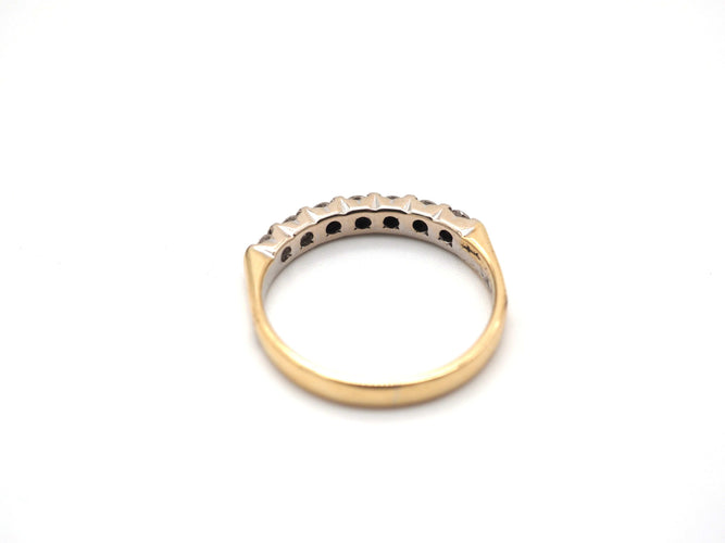 Bague 51 Alliance Bi Or avec diamants 58 Facettes