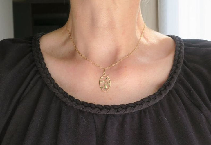 Pendentif Pendentif Art Nouveau gui porte bonheur 58 Facettes