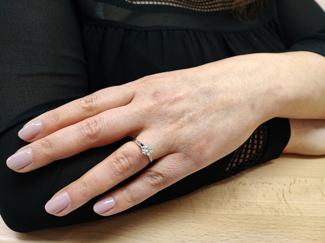 Bague 54 Bague Solitaire diamant 1ct 58 Facettes SOLO.1CT.FA.26