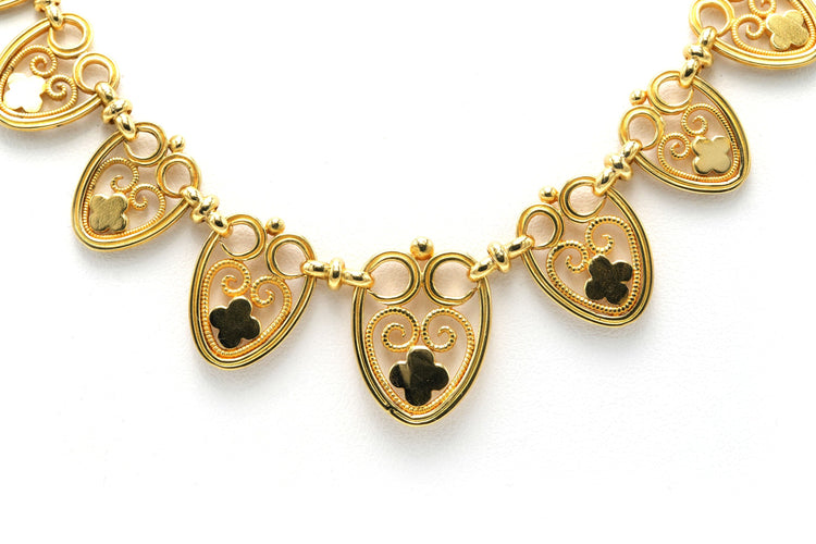 Collier Collier Art Déco en or jaune 18 carats 58 Facettes 22763