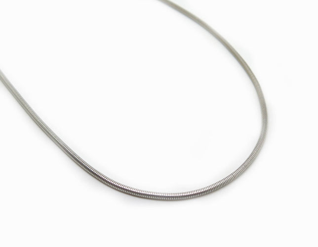 Collier Chaîne serpent - Or blanc 58 Facettes