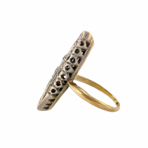 Bague BAGUE DE DESIGN ANCIEN DU DÉBUT DU XXE SIÈCLE EN ARGENT ET OR AVEC DIAMANTS 58 Facettes A1449 (4402/10)