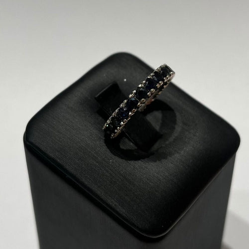 Bague 59 Alliance or blanc saphirs 58 Facettes