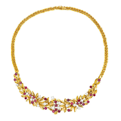 Collier Collier Or jaune Diamant, Rubis 58 Facettes 4314013CN