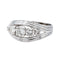 Bague 56 Bague  Bague bandeau  Platine, Or blanc Diamant 58 Facettes 4155736CN