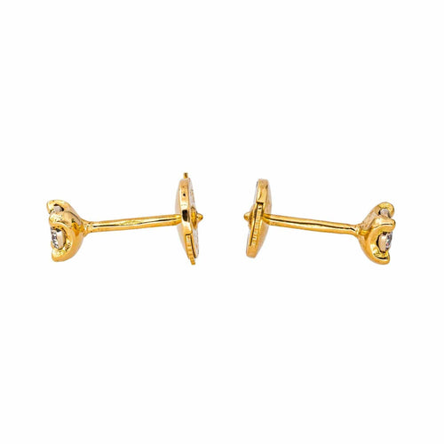 Boucles d'oreilles Boucles d'oreilles Puces Or jaune Diamant 58 Facettes 4311410CN