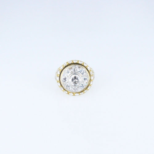 Bague 50.5 Bague diamants en or jaune 58 Facettes 001.39269