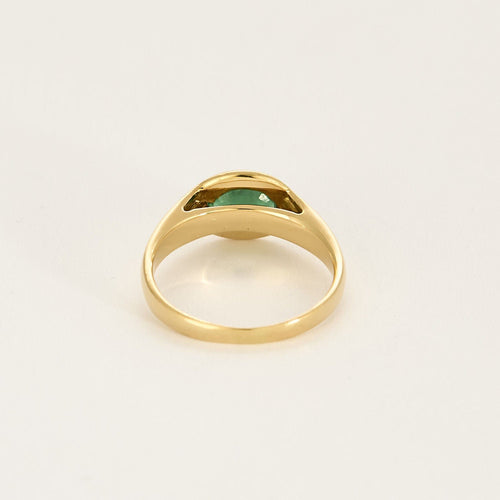 Bague 50,5 Bague en or jaune, émeraude et diamants 58 Facettes COMP0989