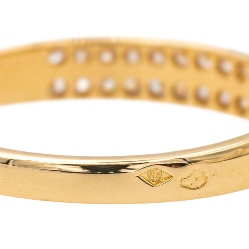 Bague 52 Bague Demi alliance Or jaune Diamant 58 Facettes 4098640RV