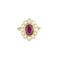 Bague 55.5 Bague en Or blanc & jaune 18k Rubis 58 Facettes PON0040