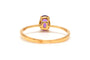 Bague 52 Bague contemporaine sertie d'une améthyste en or jaune 18 carats 58 Facettes B784