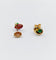 Boucles d'oreilles Puces d'oreilles or jaune et émeraudes 58 Facettes B01015