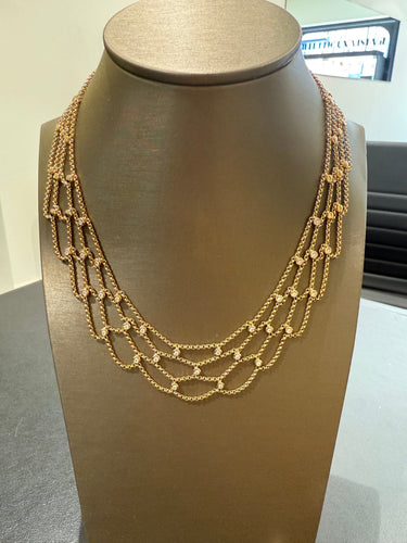 Collier Chopard - Collier drapier « collection les chaînes » - Or jaune et diamants 58 Facettes 1.0000813/1