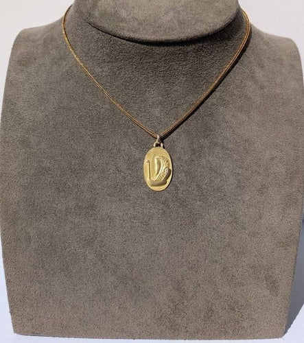 Pendentif Médaille pendentif Saint Christophe or jaune signée A. ROURE - années 1940 58 Facettes