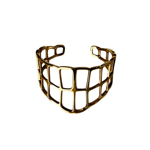 Bracelet HERMÈS - Bracelet manchette - en or jaune 18k 58 Facettes