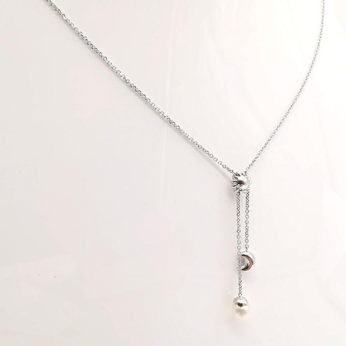 White gold necklace