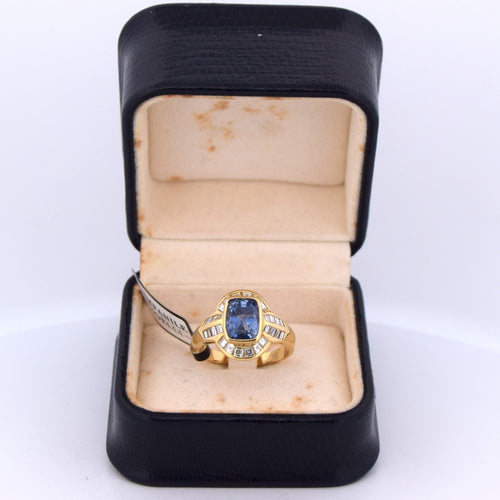 Bague 59 Bague vintage saphir et diamant 58 Facettes