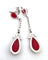 Boucles d'oreilles Boucles d'oreilles en or blanc avec corail et diamants, 1930 C 58 Facettes