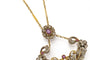 Collier Collier unique Art Nouveau en or jaune et argent, diamants et rubis 58 Facettes 10972
