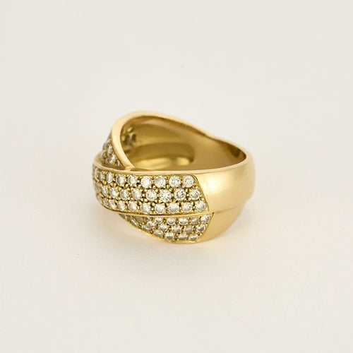 Bague 55 Bague en or jaune et diamants 58 Facettes CRE0100X3