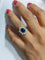 Bague 54 BAGUE POMPADOUR SAPHIR ET DIAMANTS ANNÉES 50 58 Facettes 094101