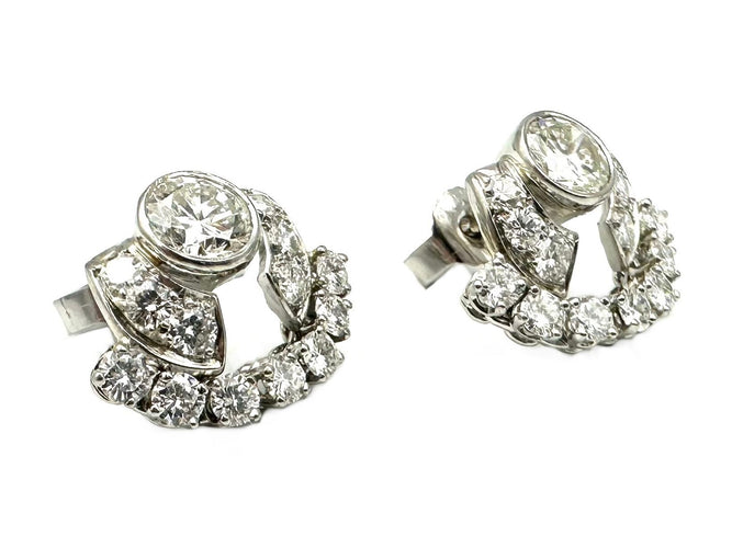 Art-Deko minđuše od zlata, Platinum i dijamanata 