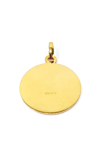 Pendentif Médaille Saint Antoine or rose et or jaune 58 Facettes