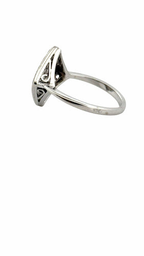 Bague 54 Bague vintage or blanc platine et diamants 58 Facettes