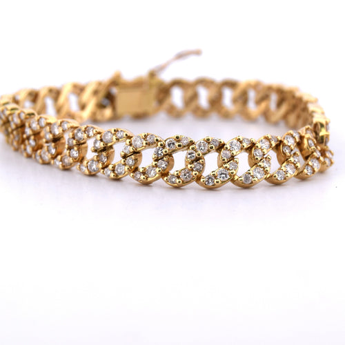 Bracelet Bracelet en or jaune avec diamants 58 Facettes