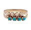 Bague 56.5 Bague antique or rose 18k perles et turquoises (circa 1900) 58 Facettes A05999