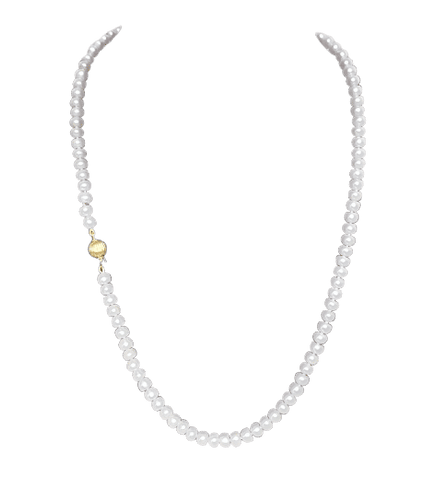 Collier Collier 107 Perles de Culture fermoir or jaune 58 Facettes