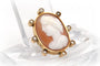 Broche Broche Art Déco en or jaune sertie d'un camée coquillage et de perles 58 Facettes 20752