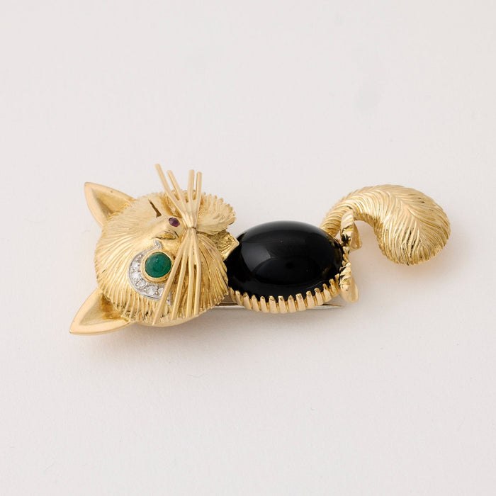 Broche VAN CLEEF AND ARPELS - Chat malicieux 58 Facettes