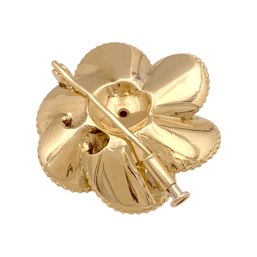 Broche Broche fleur en or jaune et diamants. 34685 58 Facettes 34685