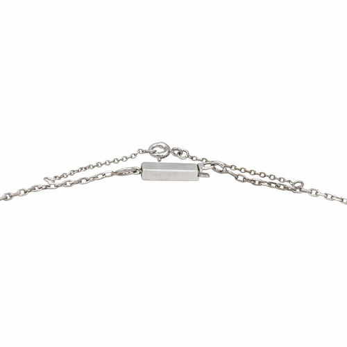Collier Collier Pendentif Or blanc Saphir, Diamant 58 Facettes 4878497CN
