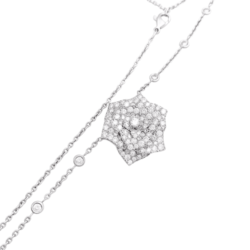 Collier Collier Piaget "Rose" or blanc, diamants. 58 Facettes 34509