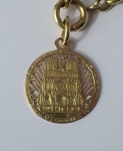 Pendentif Pendentif commémoratif Cathédrale de Reims en or 58 Facettes
