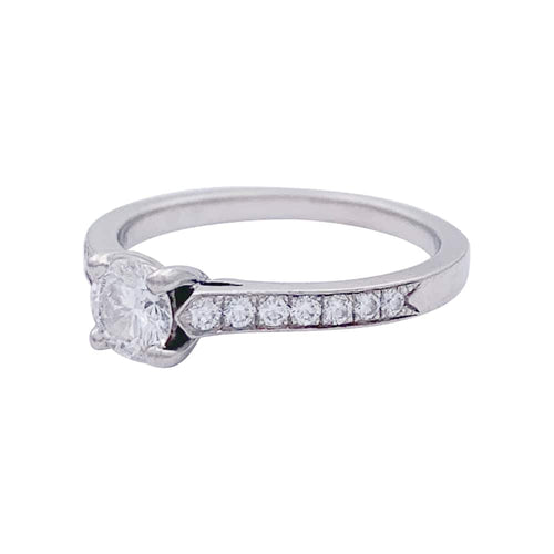 Bague 47 Bague solitaire Piaget, "Limelight", platine, diamants. 58 Facettes 33116