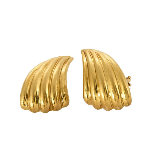 Boucles d'oreilles Boucles d'oreilles " Palmette "en Or jaune 58 Facettes CAR1864