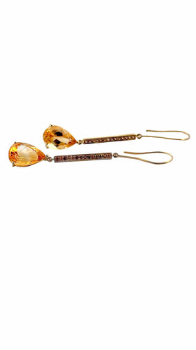 Boucles d'oreilles Boucles d’oreilles pendantes or et pierres naturelles 58 Facettes